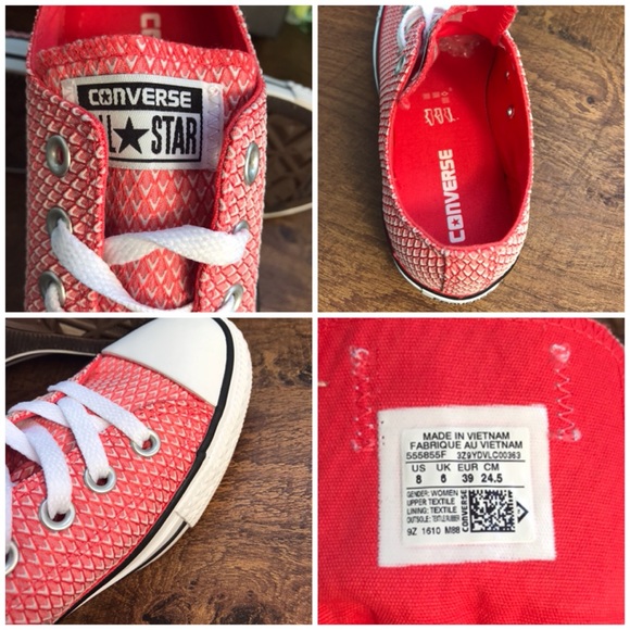 NWT Converse Ctas OX Ultra Red WMNS AUTHENTIC - Picture 7 of 7